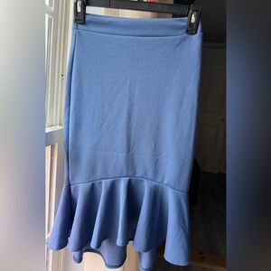 Chic Blue Women's Pencil Skirt